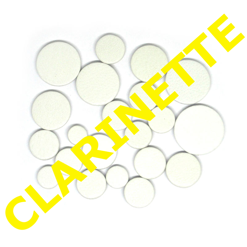 White Leather Pads - Clarinet - 3.2mm PADS : REPAIR SECTION